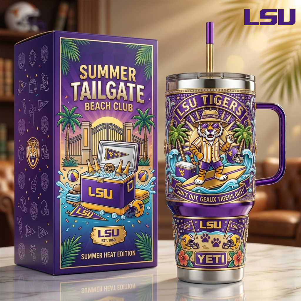 LSU 40oz Tumbler With Handle LNTH