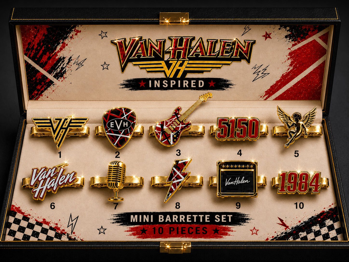 VHL Elegant Gold Mini Barrettes for Women TTTT