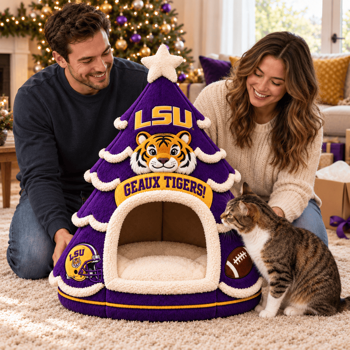 LSUT Premium Christmas Tree Pet Bed NHVH