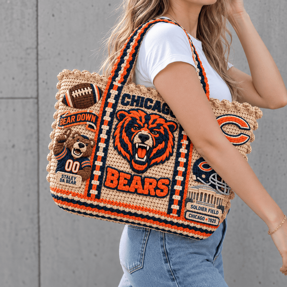 CCB Straw-Style Embellished Tote Bag NTKO