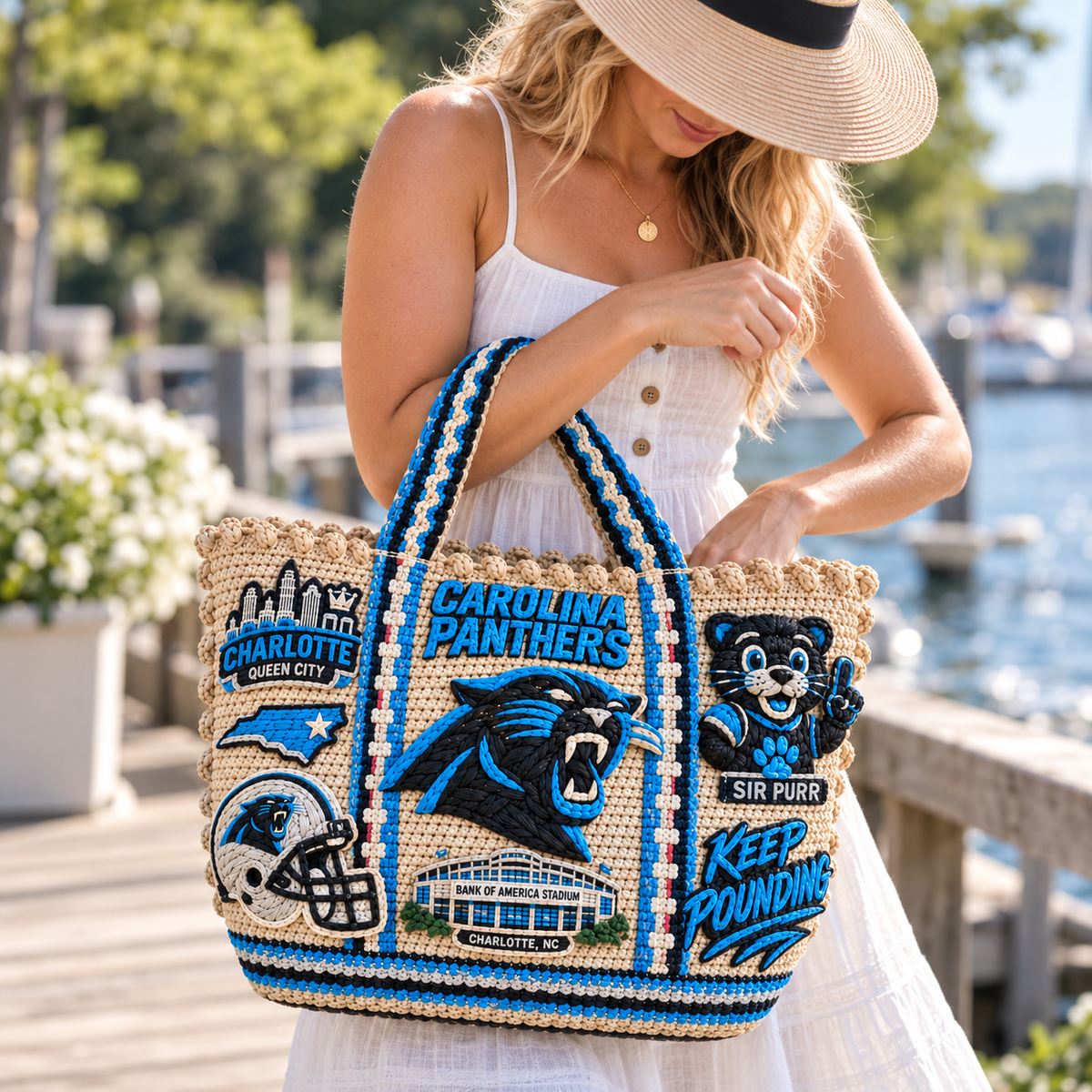 CRPT Straw-Style Embellished Tote Bag NTKO