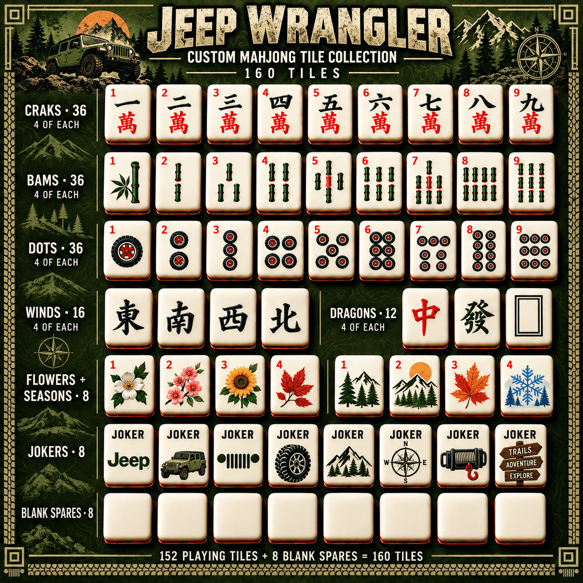 JWGR Premium Mahjong Set – Game Night Edition PNPA