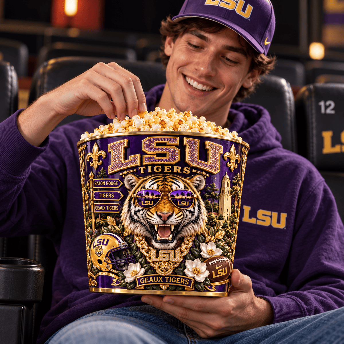 LSU Premium Popcorn Bucket Edition TTNL