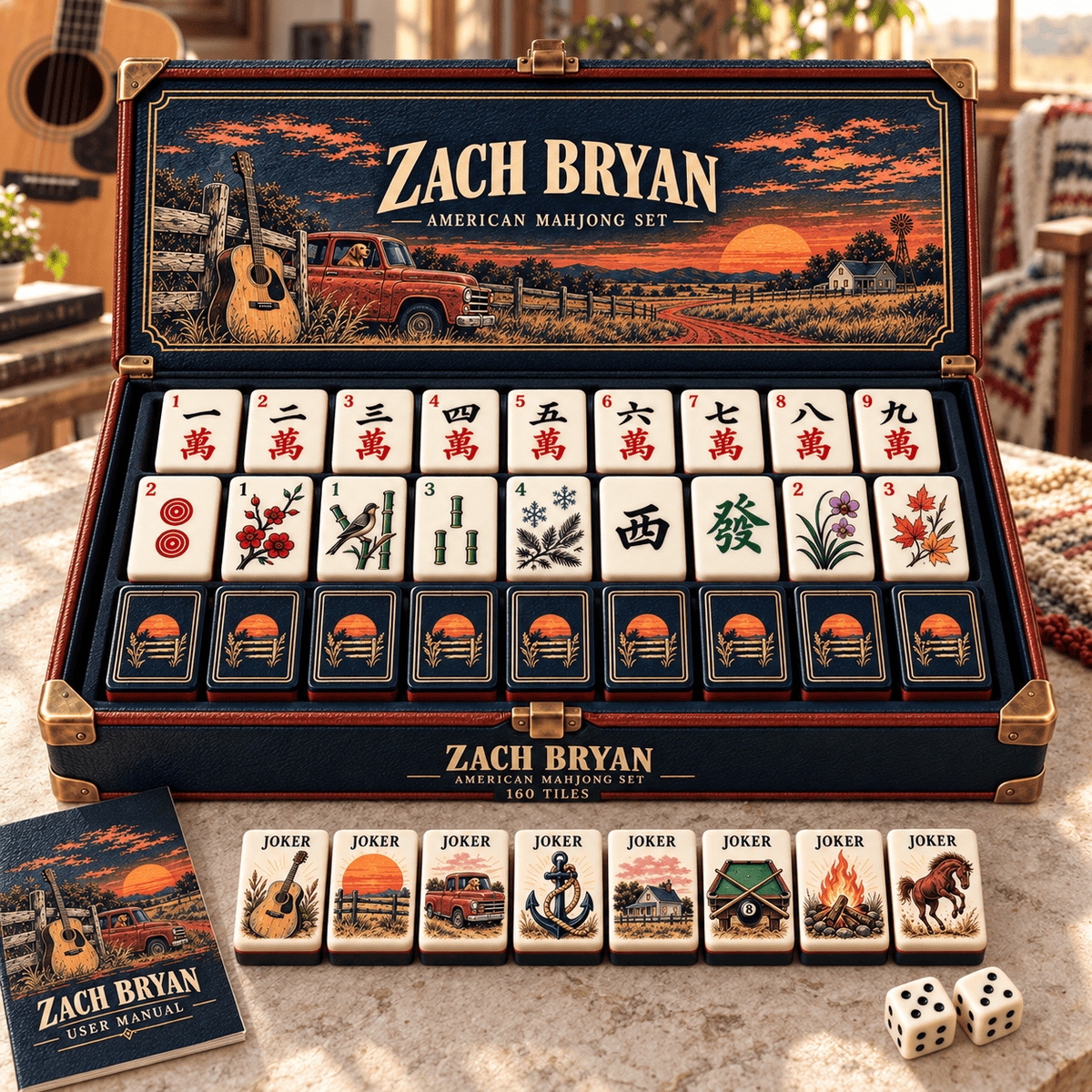 Premium ZBR Mahjong Tiles Set PVNA