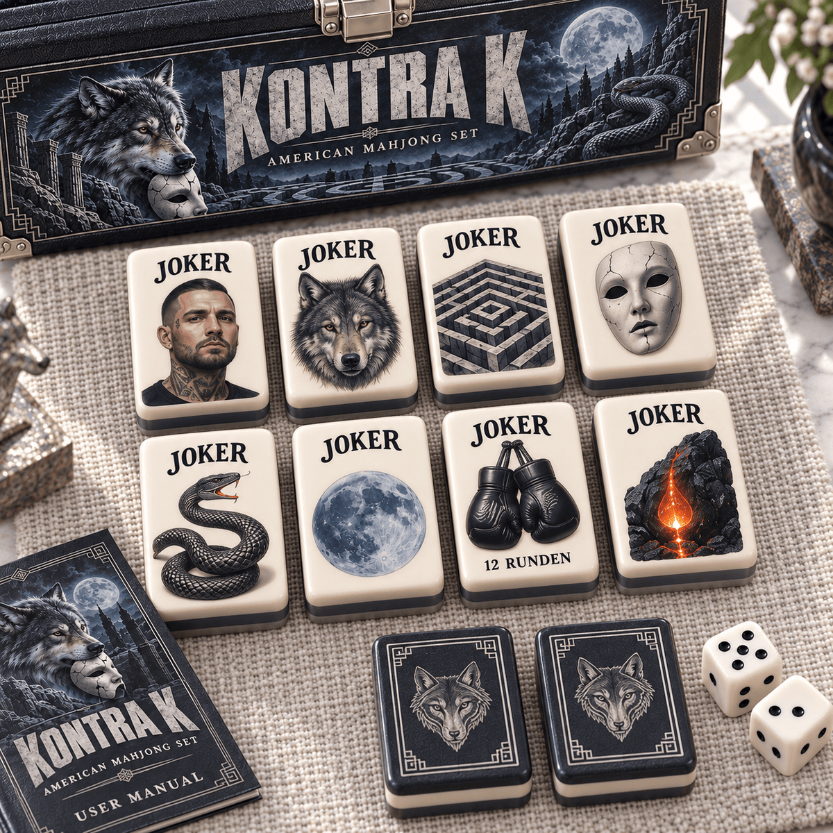 Premium KNTK Mahjong Tiles Set TTMH