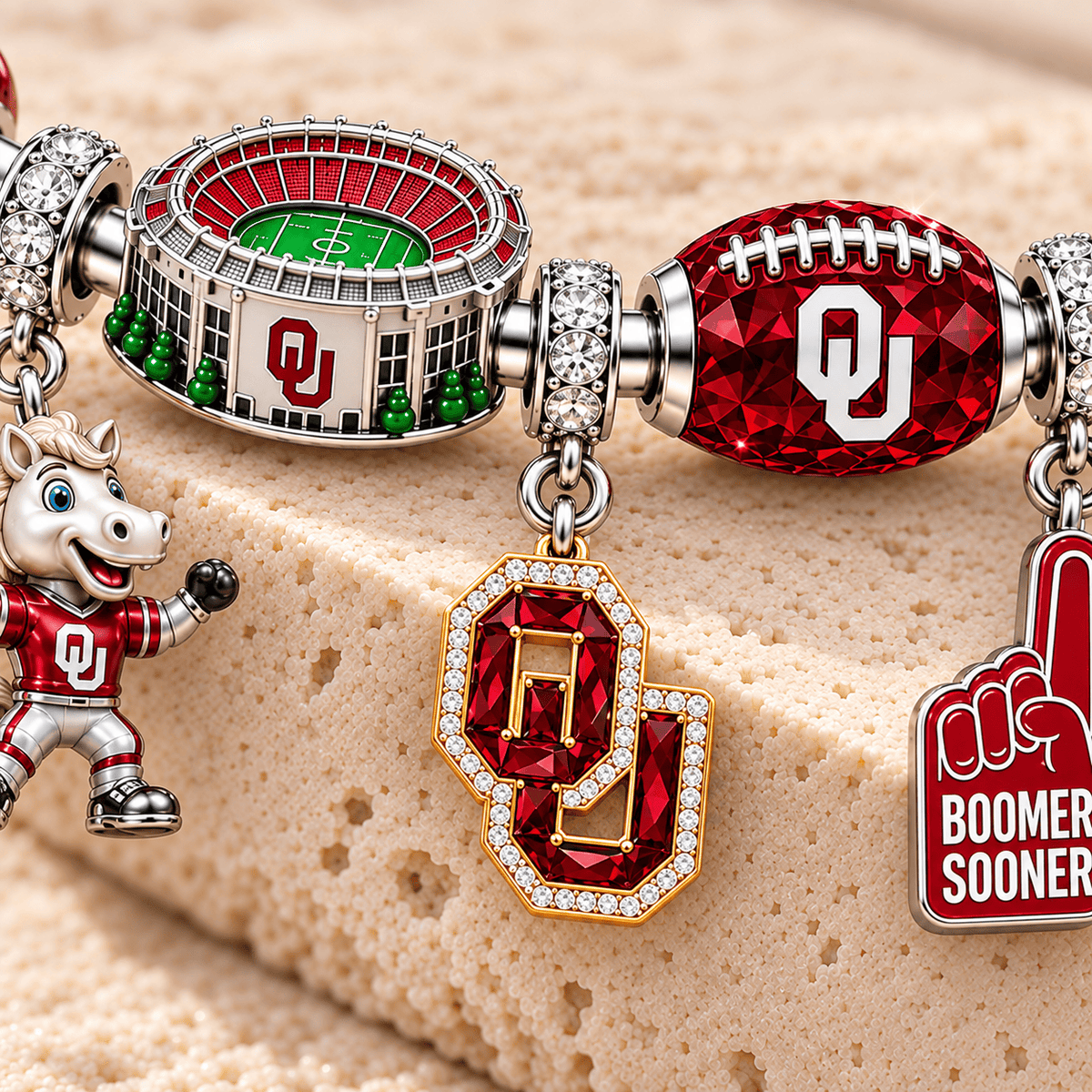 OSN Silver Charm Bracelet Set TMH