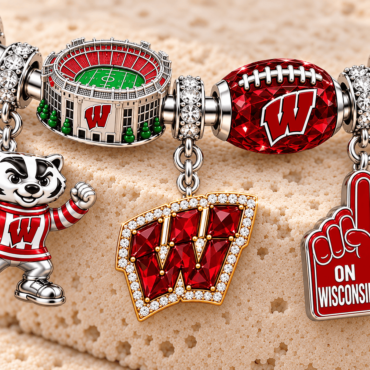 WBG Silver Charm Bracelet Set TMH