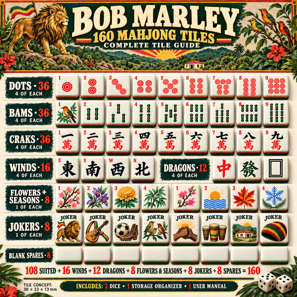 Premium BML Mahjong Tiles Set PVNA