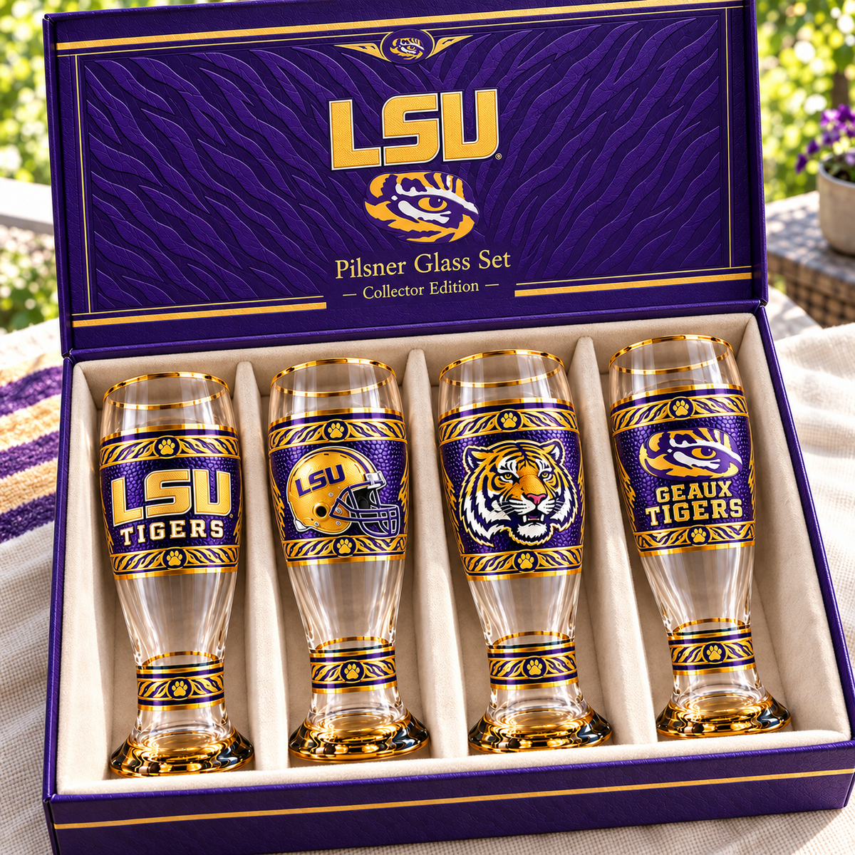 Premium LSU Heritage Glass Gift Set HQH