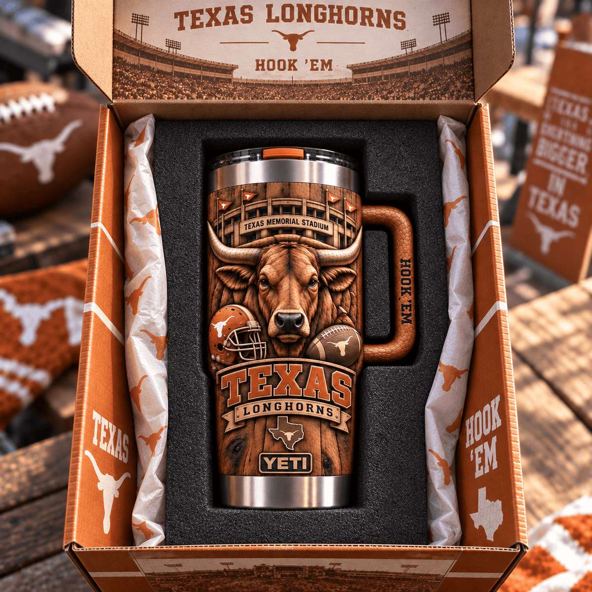 TLS 40oz Woodgrain Relief Tumbler NTTB