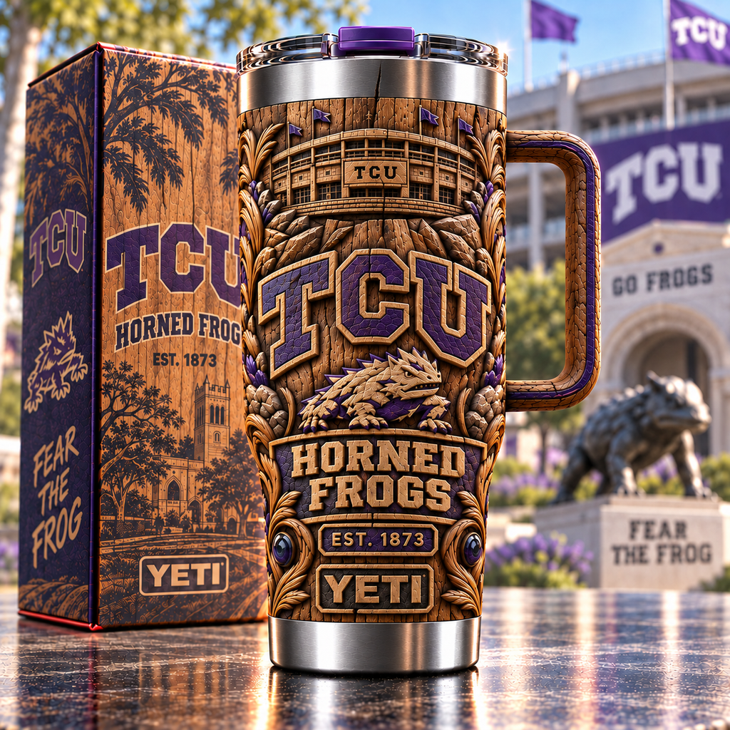 TCU 40oz Woodgrain Relief Tumbler NTTB