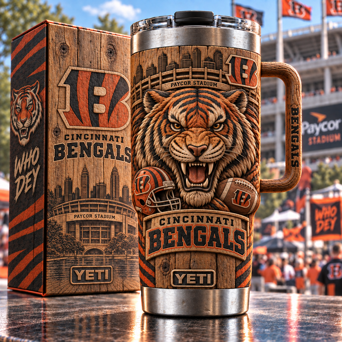 CCBG 40oz Woodgrain Relief Tumbler NTTB
