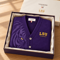 LSU Classic 4-Bar V-Neck Cardigan TTTT