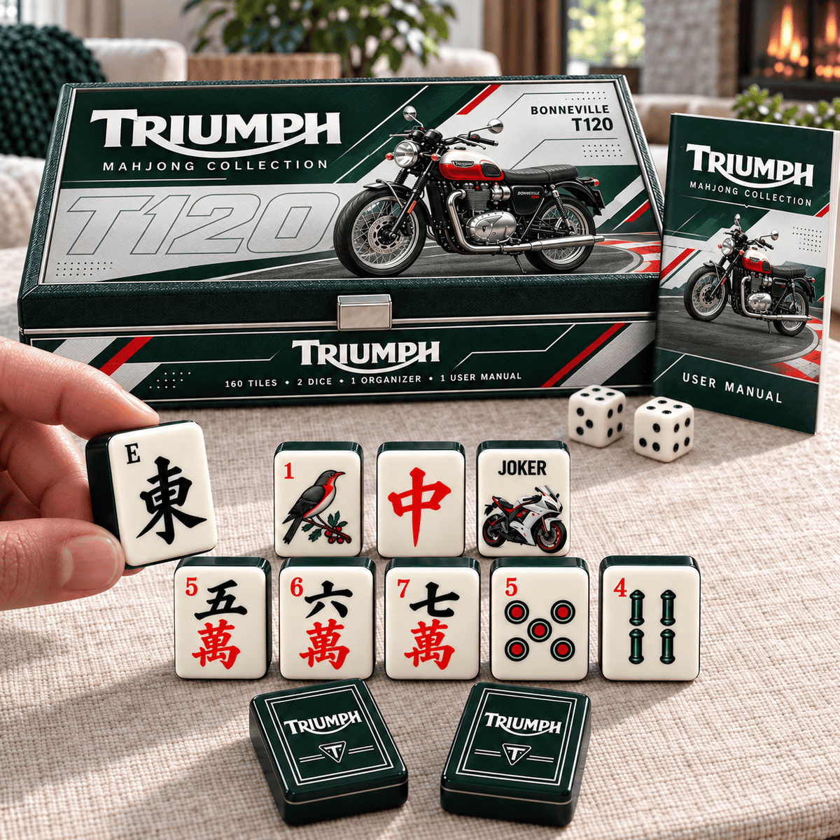 Premium TRI Mahjong Tiles Set TTMH